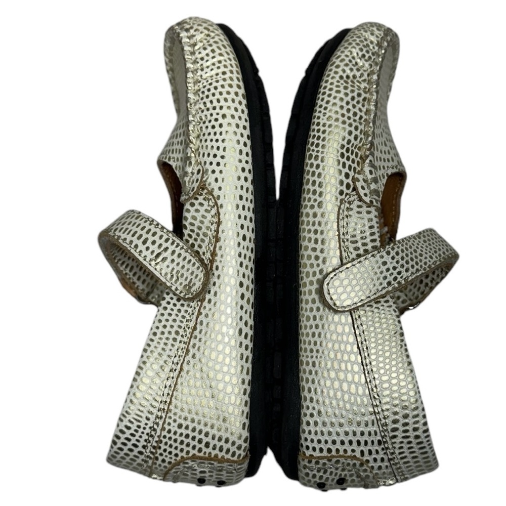 UMI Moraine I Leather Cream and Metallic Gold Mary Janes Toddler Girl Size 10.5 - Picture 5 of 12